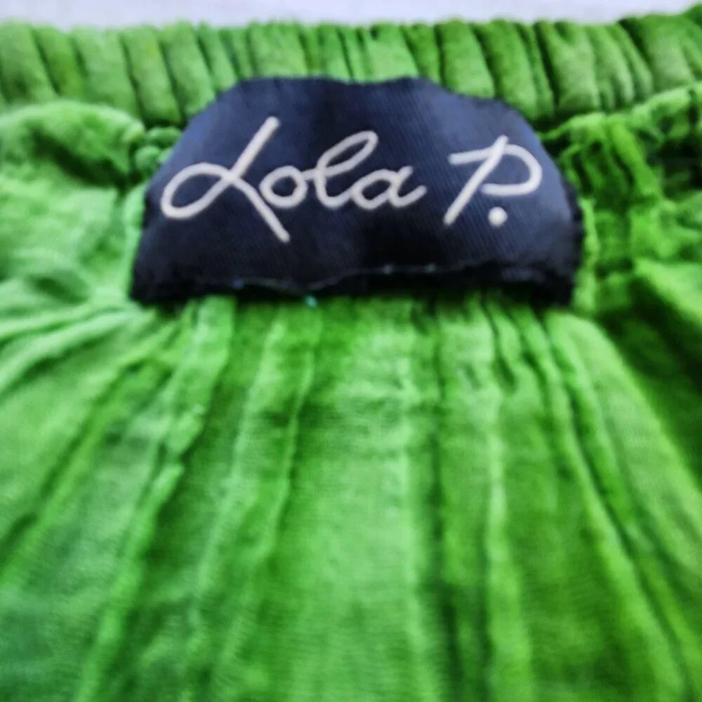 Lola P Women's Size 18 Tie Dye Crochet Lace Gauzy Elastic Waist Lined Midi Skirt
